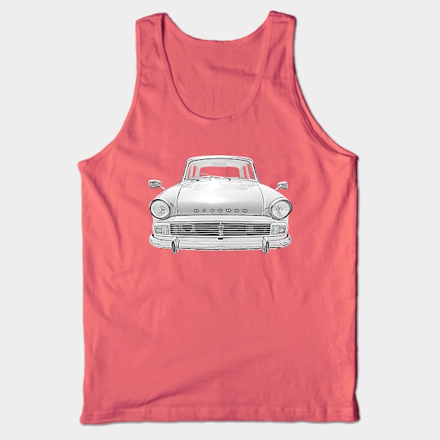 Hillman Minx Series V 1960s classic car monochrome Tank Top by soitwouldseem